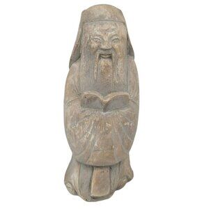 Vintage Austin Productions 1975 Carved Asian Sculpture Scholarly Man Durastone